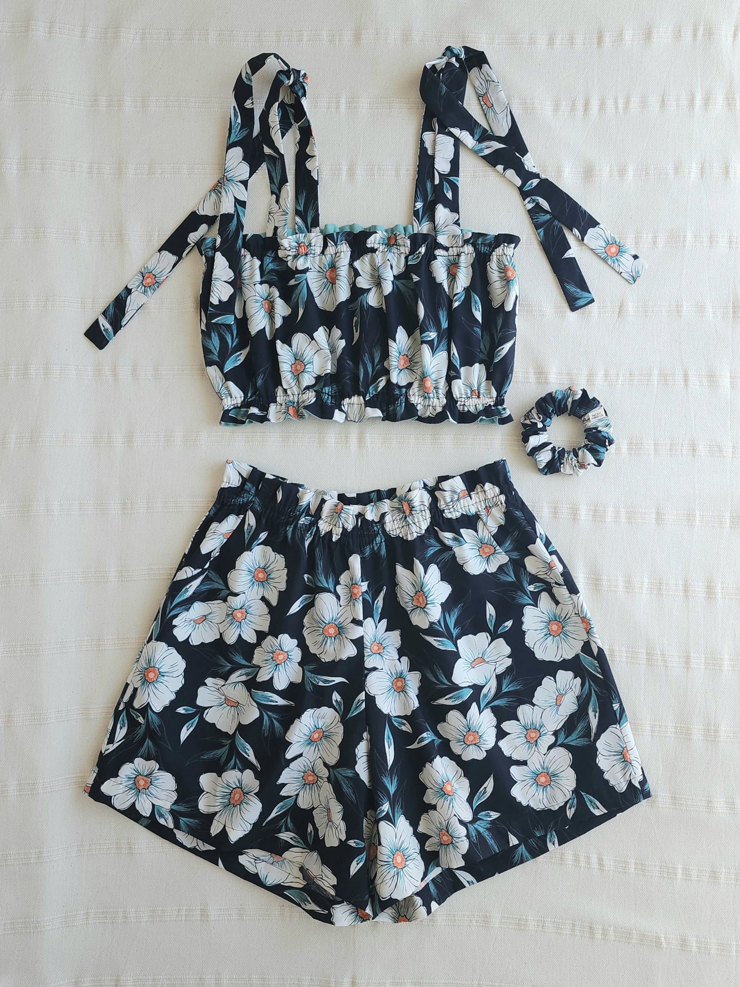 Odette 3 Piece Matching Set | Black and White Floral