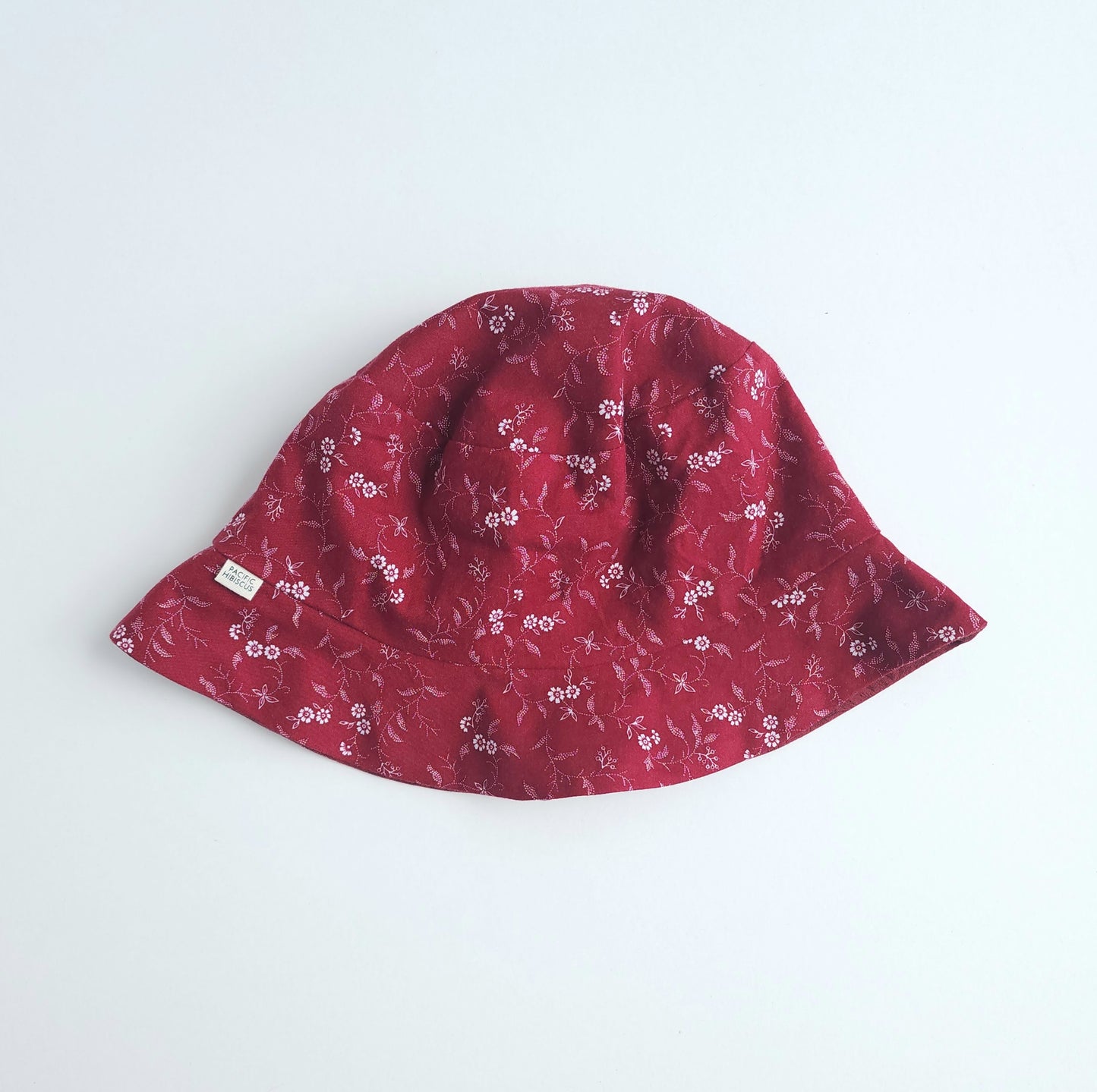 Francie Bucket Hat | Lightweight Reversible | Crimson Floral + Crimson Sunflowers