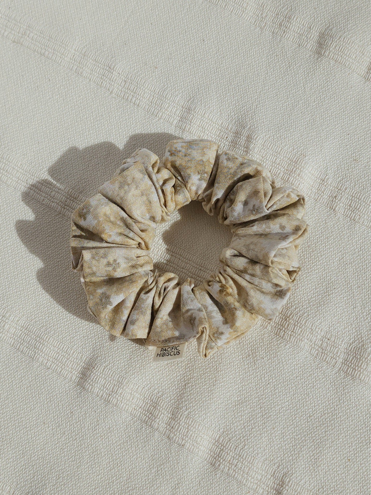 Cotton Scrunchie | Beige Floral