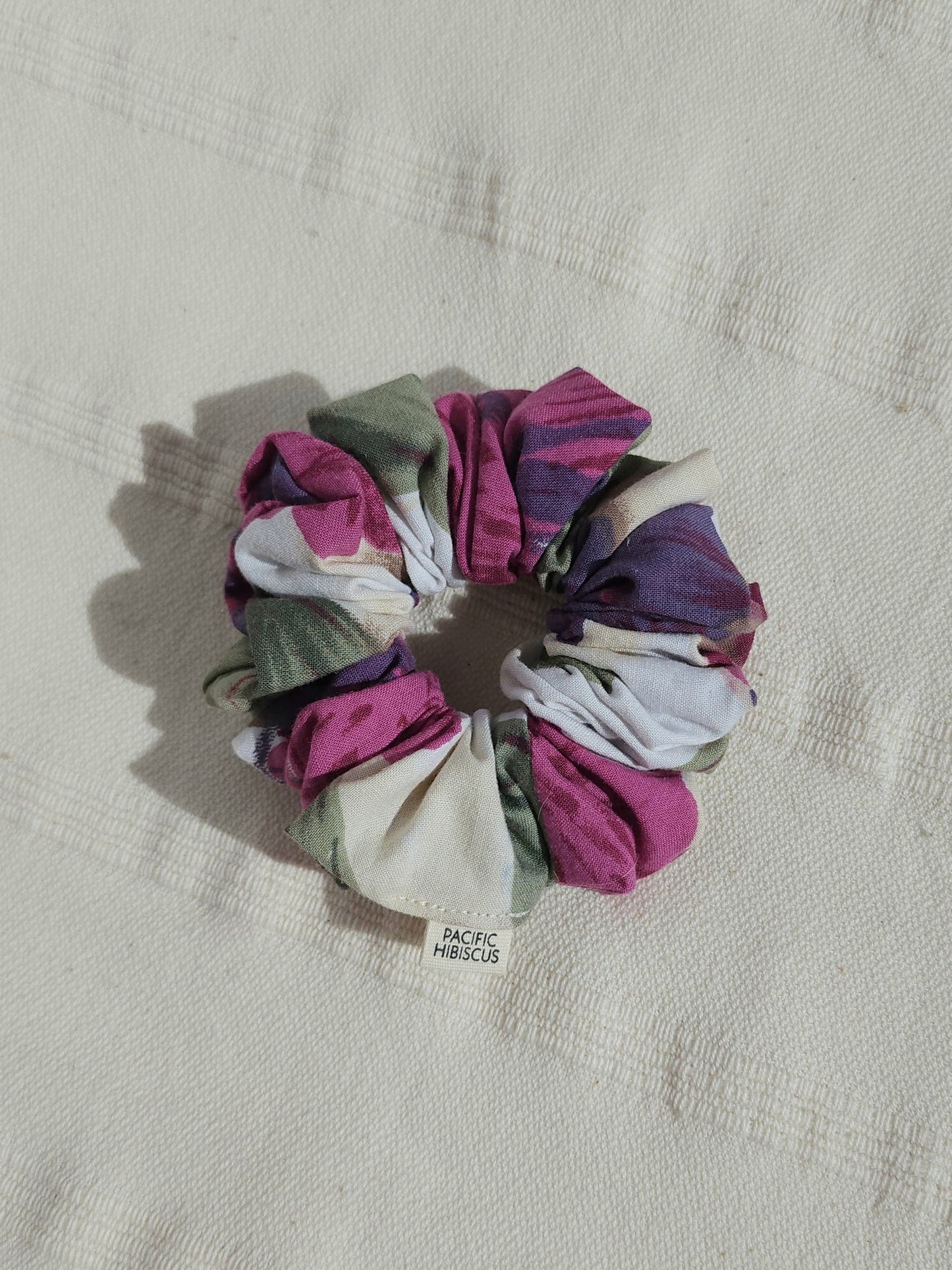 Cotton Scrunchie | Magenta Floral