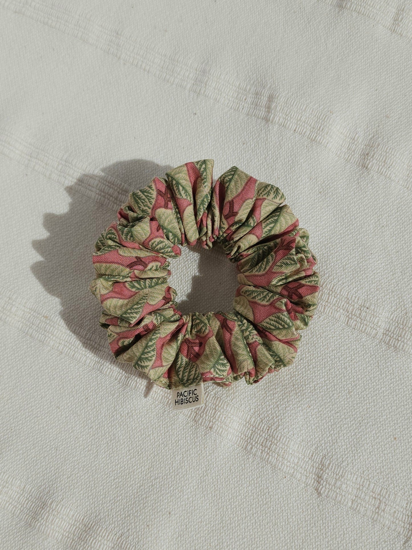 Cotton Scrunchie | Vintage Leaves