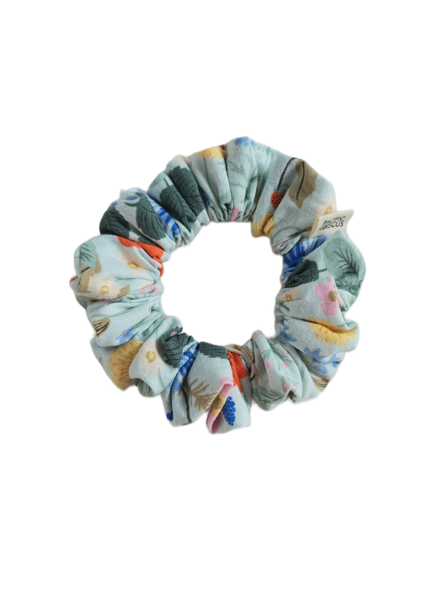 Cotton Scrunchie | Mint Pastel Meadow