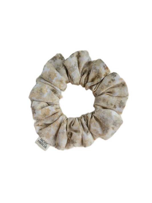 Cotton Scrunchie | Beige Floral